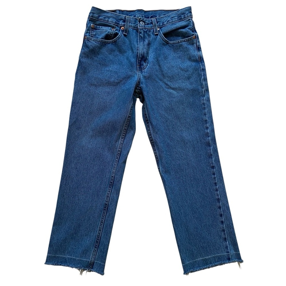 Levi’s 516 men cut off jeans straight leg zip closure 100% cotton blue denim 31